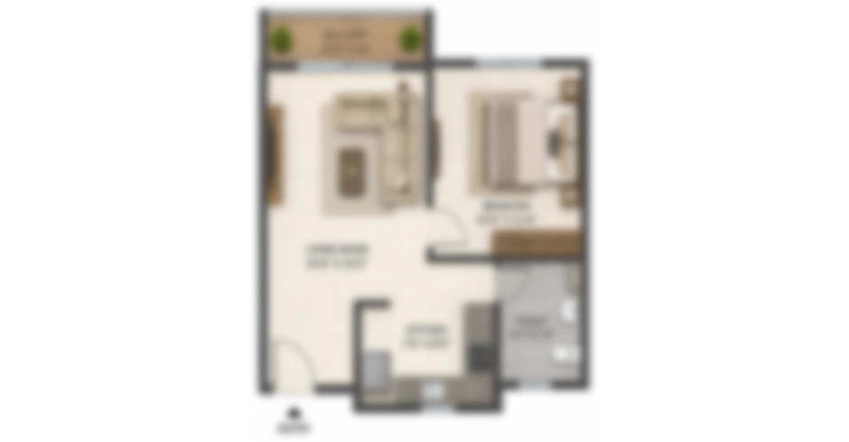 Arkade Project Malad 1 BHK Floor Plan