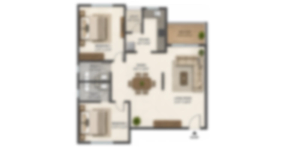 Arkade Project Malad 2 BHK Floor Plan
